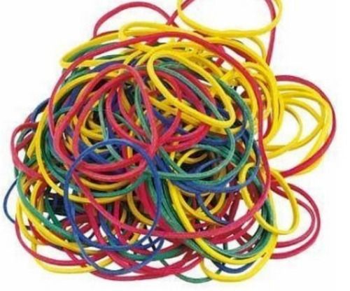 Multicolor 1.1 Mm Thick Lightweight Stretchable Latex Round Poly Rubber Band 