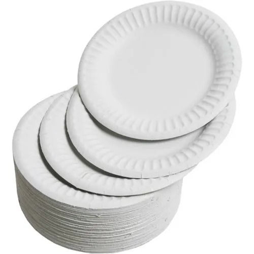 7 Inch White Disposable Thermocol Plates For Event And Party Supplies