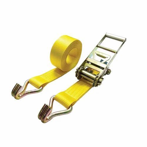 Polyester Yellow Industrial Ratchet Lashing Belt For Industrial