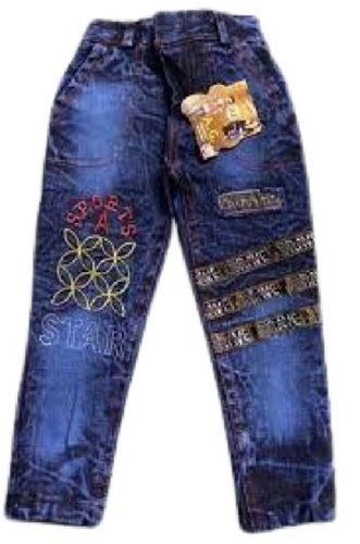 Dark Blue Kids Printed Casual Wear Three Pockets Denim Jeans Pant at Best  Price in Tirupur