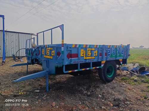 10 X 6 X 2 Feet Heavy Duty Color Coated Mild Steel Tractor Trolley