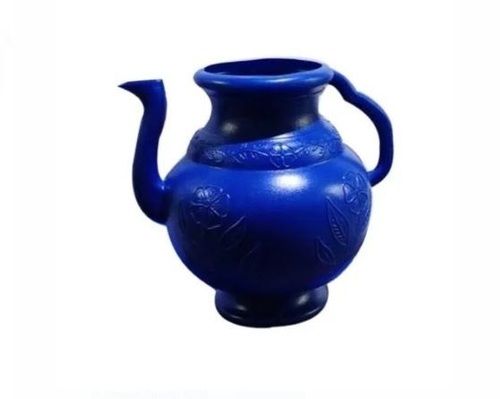 Blue 20 Gram Round Color Coated Plastic Water Pot 