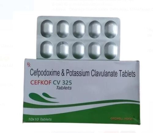 Cefpodoxime And Potassium Clavulanate Tablets, Pack Of 10x10 Tablets