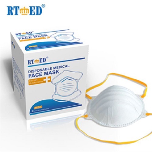 Cup Type Disposable Medical Face Mask 4 Ply Head Loop