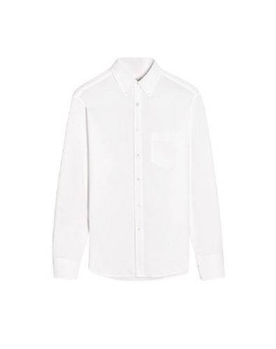 White Men Full Sleeve Straight Collar Breathable Plain Formal Wear Cotton Shirts