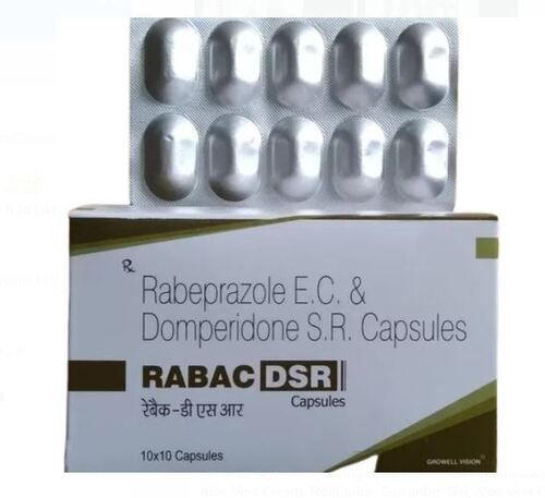 Rabeprazole E.C. And Domperidone S.R. Capsules, Pack Of 10X10 Capsules General Medicines