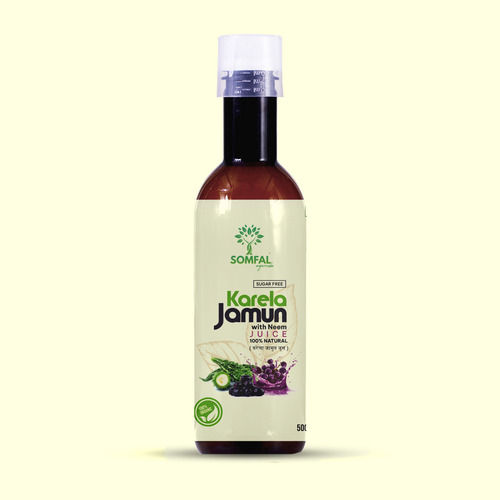 Somfal Ayurveda Organic Karela Jamun Neem Juice - with Natural Ingredients for Diabetes