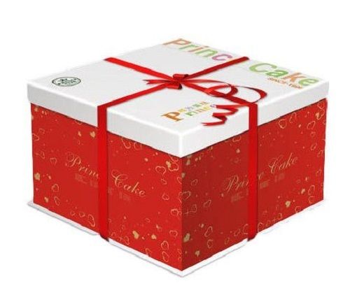 Square Shape Printed Glossy Laminated Packaging Cake Box 