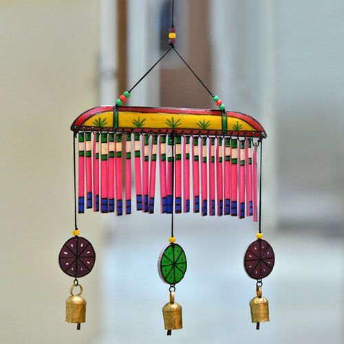 Wooden Handpainted & Handmade Hanging Bells 