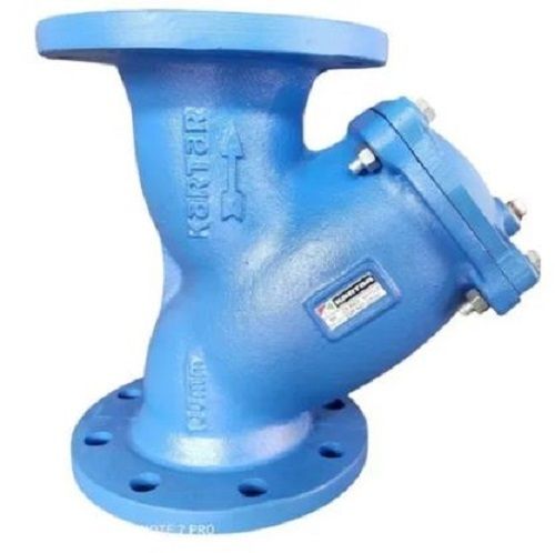 Blue 10 Kg Premium Quality Cast Iron Flange End Y Strainer 