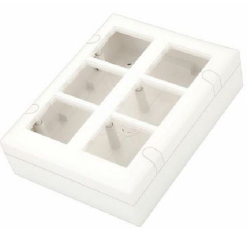 White 15 Mm Thick Painted Plastic Modular Gang Box