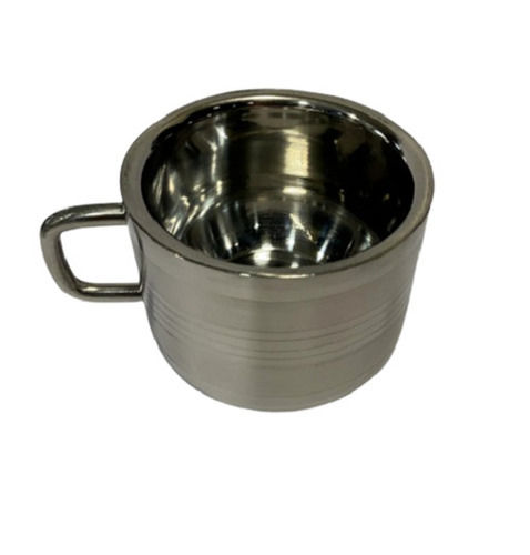 300 Ml 8 Mm Thick Round Polished And Durable Stainless Steel Cup