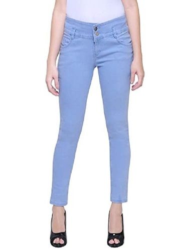 Casual Wear Skinny Fit Straight Style Plain Denim Jeans For Ladies Age Group: >16 Years