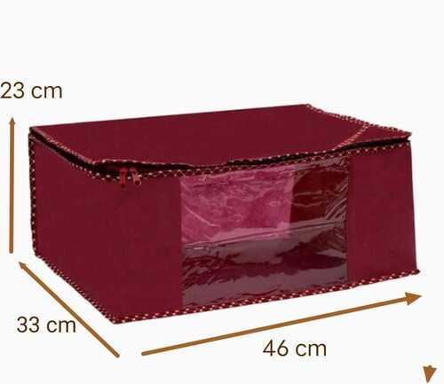 Designer Maroon Non Woven Fabric Saree Cover/clothes Organiser