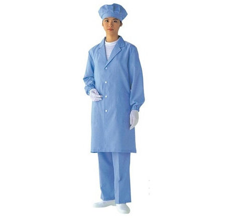 Electrostatic Discharge (ESD) Safe Anti Static Cleanroom Unisex Polyester Workwear (Blue)