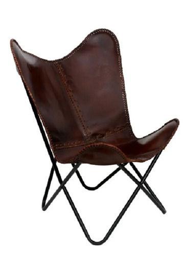 Indian Style Modern Mild Steel And Leather Material Butterfly Chair