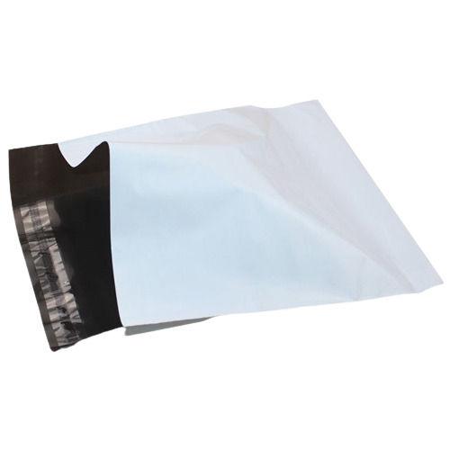 White And Black 8X12 Inches Rectangular Plain Plastic Tamper Proof Courier Bag