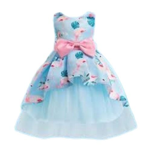 Kids Breathable Printed Pattern Sleeveless Style Girls Frock