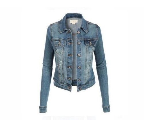 Roxy Jeans Jacket Girls Large 14-16 Short Vtg Blue Denim Light Wash 4  Pockets * | eBay