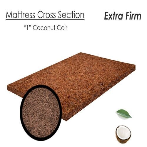 Rectangular Shape Brown Coir Bed Mattress With Thickness 5 -7 Inch Hardness: Medium