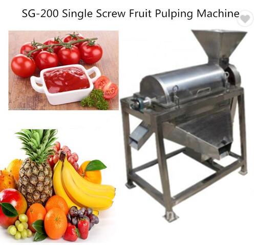 SG-200 Single Screw Fruit Pulping Machine With Screw speed 860r/min