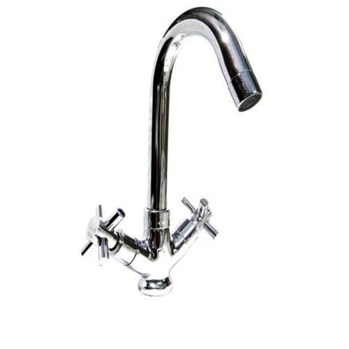 Silver 22X16X12 Centimeters Durable Glossy Rust-Free Long-Lasting Stainless Steel Basin Mixture Tap 