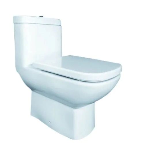 White 355X665X705 Mm Polished Chrome Finishing Floor Mounted Ceramic Toilet