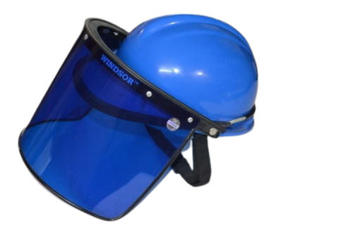 Blue 450-500 Grams Plastic And Metal Industrial Safety Helmet For Protection 