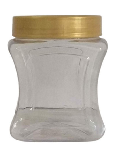 500 Gram Storage Capacity Transparent Plastic Pet Jars With Screw Cap