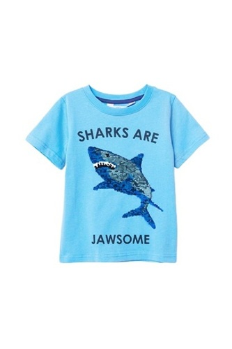 Kids Printed Short Sleeve Modern Cotton T-Shirts - Sizes S, M, L, XL, Sky Blue Color | Classic Collar, Breathable and Washable Design