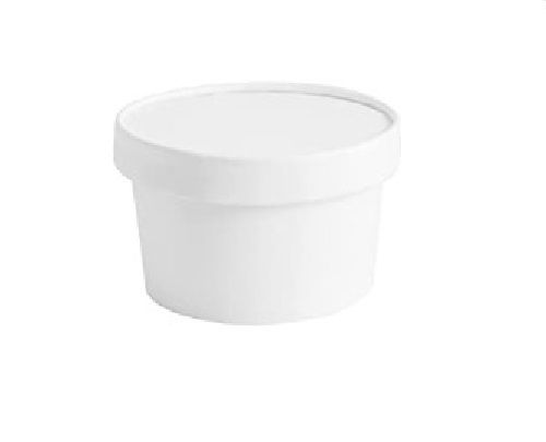 White 250 Ml Light Weight Eco Friendly Round Leak Proof Paper Container