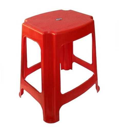 Red 37X37X48 Centimeter Lightweight Polyvinyl Chloride Plastic Stool 