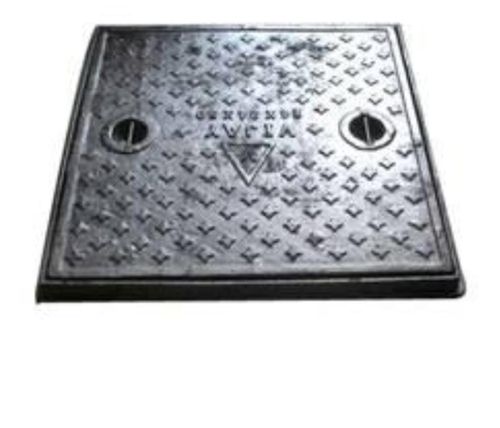 Gray 450 X 450 Mm Great Tensile Strength Square Shiny Cast Iron Manhole Cover 