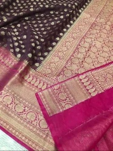 Party Wear Banarasi Resam Embroidered Cotton Silk Saree With Blouse For Women