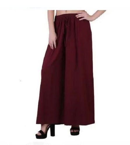 Summer Wear Plain Dyed Trendy Rayon Ladies Palazzo  Application: Industrial