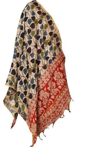 Multicolor 2.5 Meter Skin Friendly Casual Wear Printed Chanderi Dupatta For Women 