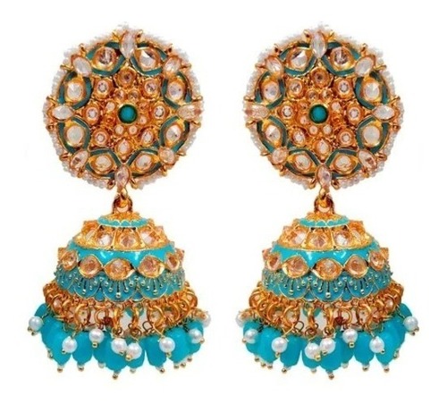 2 इंच 25 ग्राम संक्षारण प्रतिरोधी कॉपर और पर्ल फैंसी इयररिंग्स