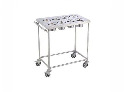 4 Wheeler Floor Mounted Stainless Steel Kitchen Trolley Application: Hotel