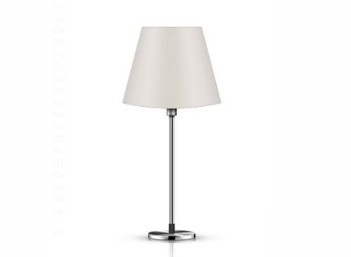 White 60 Watt Modern Metal Electric Table Lamp