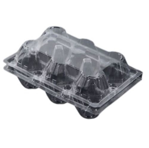 Black 7 X 5 Inches Light Weight Plain And Rectangular Plastic Egg Tray 