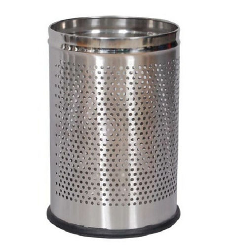8 X 12 Inch Polished Stainless Steel Dustbin for Home and Restaurant