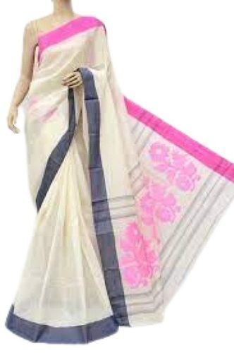 Casual Wear Lightweight Printed Handloom Cotton Silk Saree For Ladies