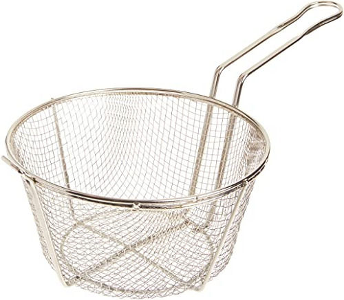 Corrosion Resistant Powder Coated Stainless Steel Fryer Basket with 5mm of Thickness