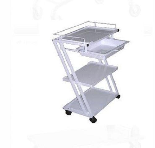 Silver Dry Place Plastic 4 Rack Salon Trolley 