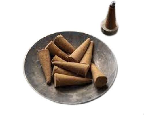 Sandal Fragrance Medium Size Brown Incense Cones, 100 Pieces Pack