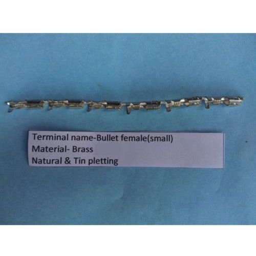 1.5Mm Natural Tin Plating Brass Bullet Female Terminal For Batteries  Application: Wire Connector