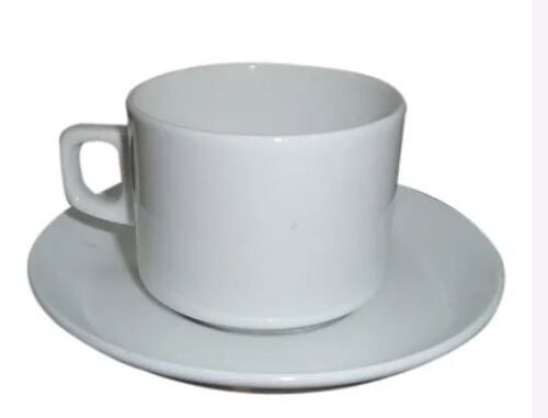 100 ML Chemical Resistance And Glossy Finish Round Ceramic Cup Saucers