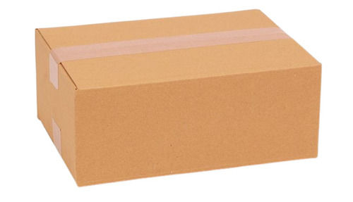 Brown 12X14X4 Inches Rectangular Matte Finished Corrugated Paper Box 