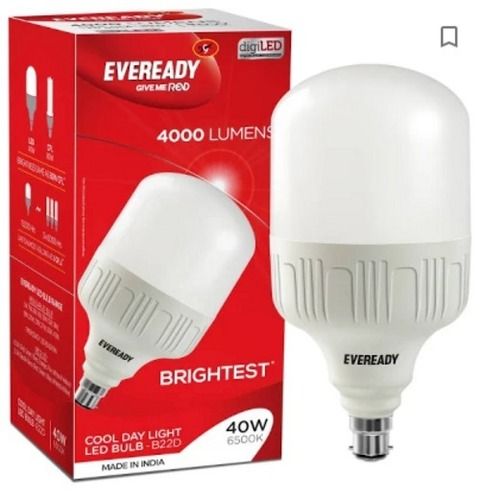 White 4000 Lumens 40 Watt Cool Day 6500 K B22 Polycarbonate Body Led Blub