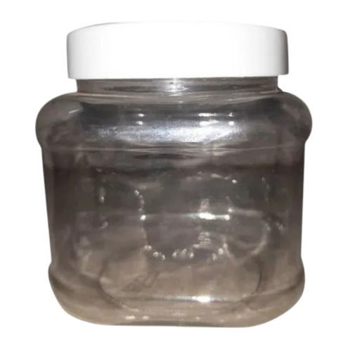 Transparent 500 Ml Round Polyethylene Terephthalate Plastic Jar With Screw Cap